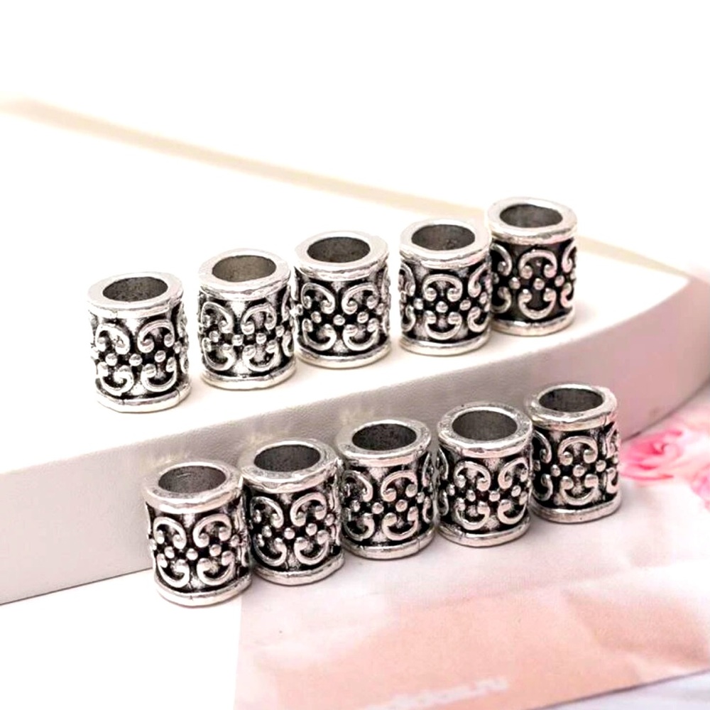 10 PCE Simple Hair Rings - Picture 3 of 7
